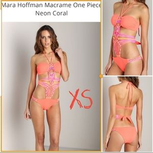 Mara Hoffman XS macrame one piece swimsuit
